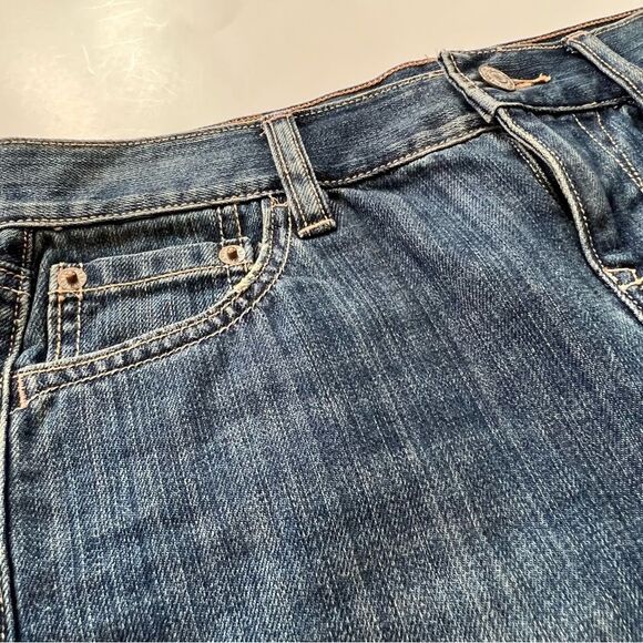 Old Navy Distressed High Waist Mini Denim Jean Skirt Size 0 - Picture 6 of 13